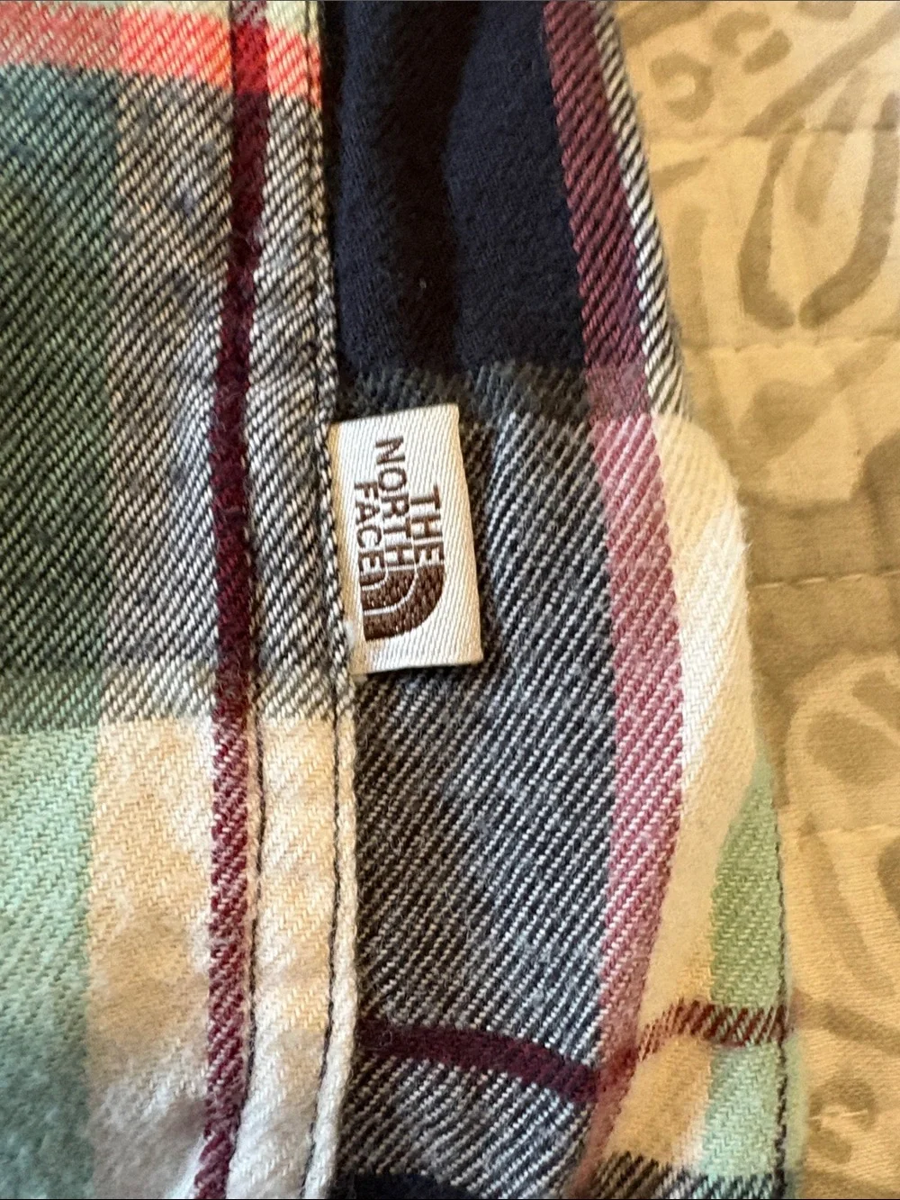 The North Face Men's Plaid Button-Down Shirt in Teal, Black, White